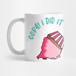 Oops Pink Cupcake Dropped Dessert Mug